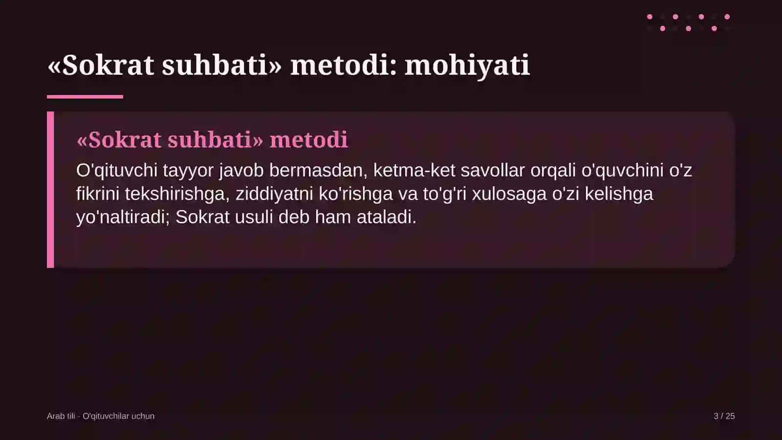 arab tili darslarida sokrat suhbati metodidan foydalanish 1992 3