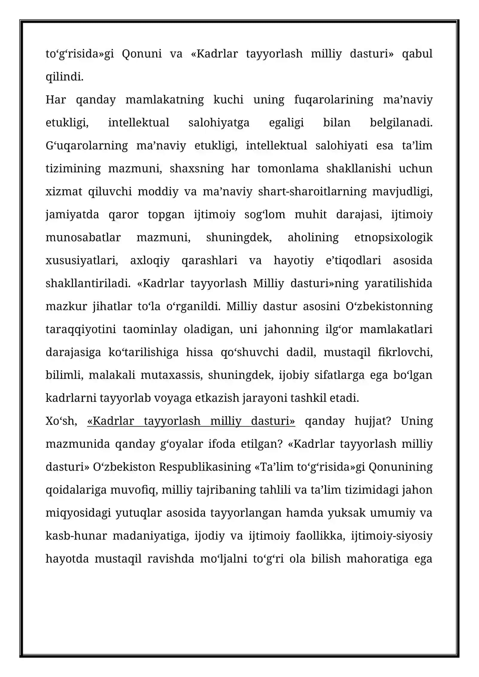 Kadrlar tayyorlash milliy modeli 3
