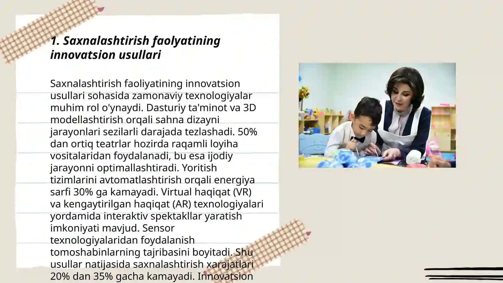 Saxnalashtirish faolyati rivojlantirsh vositasi 3