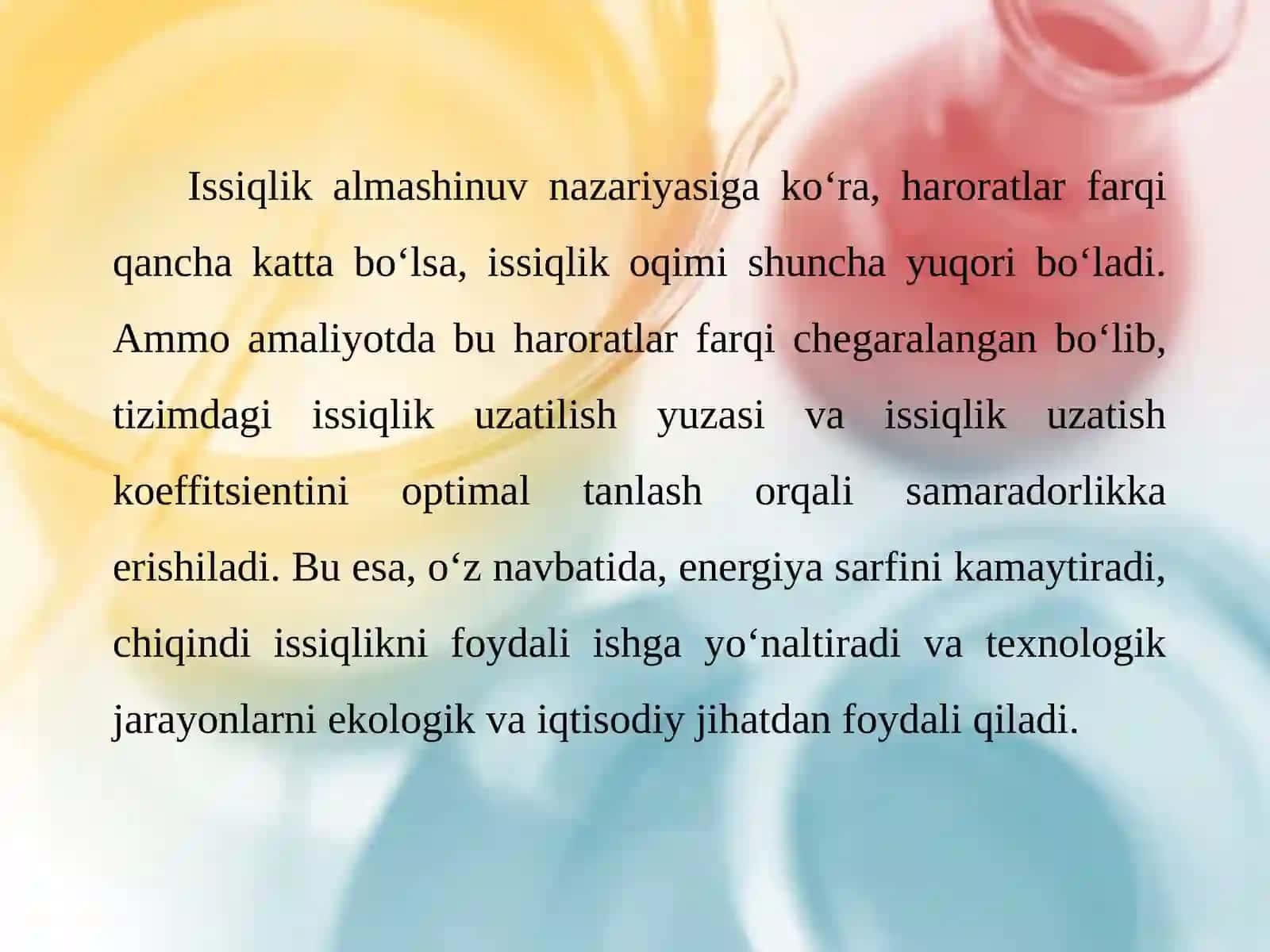 Issiqlik almashinish jarayonlari 3