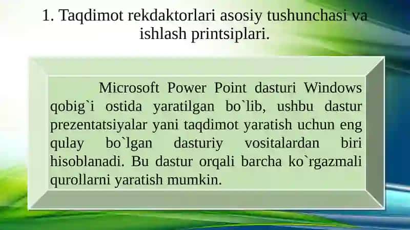 TAQDIMOTLARNI ISHLAB CHIQISHNING INSTRUMЕNTAL VOSITALARI 3