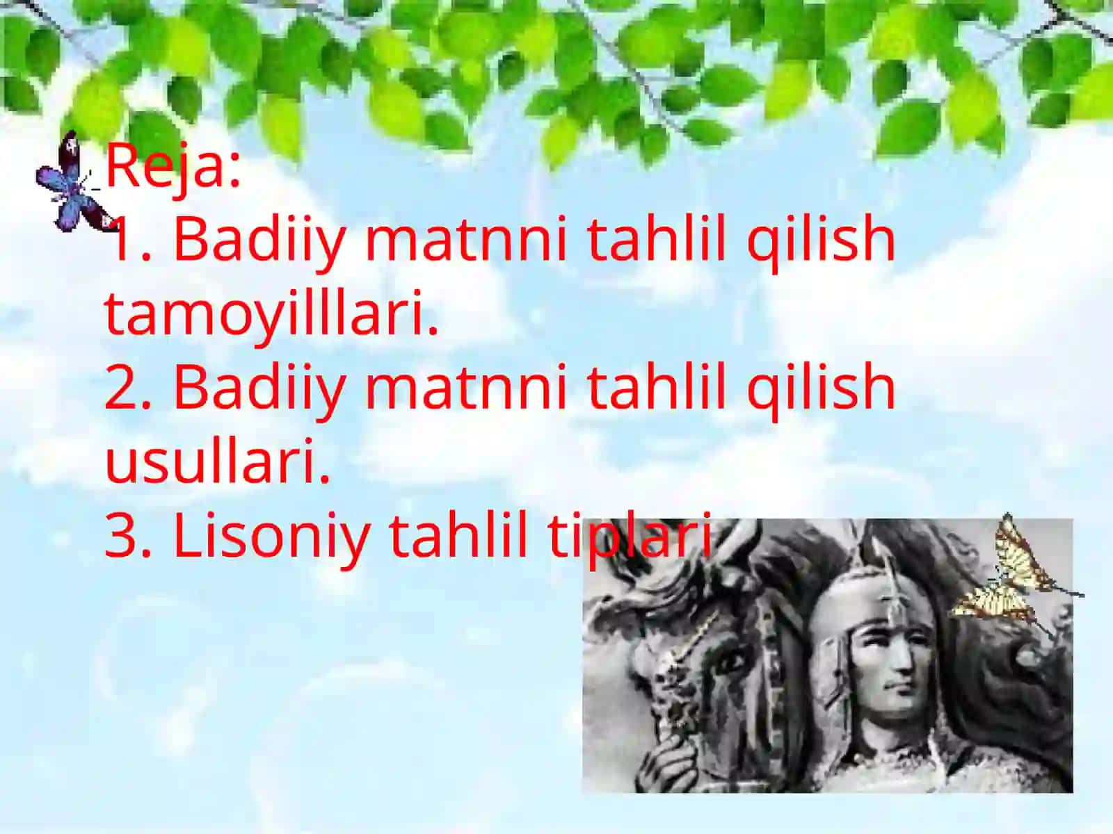 Badiiymatnni tahlil qilish tamoyillari 3