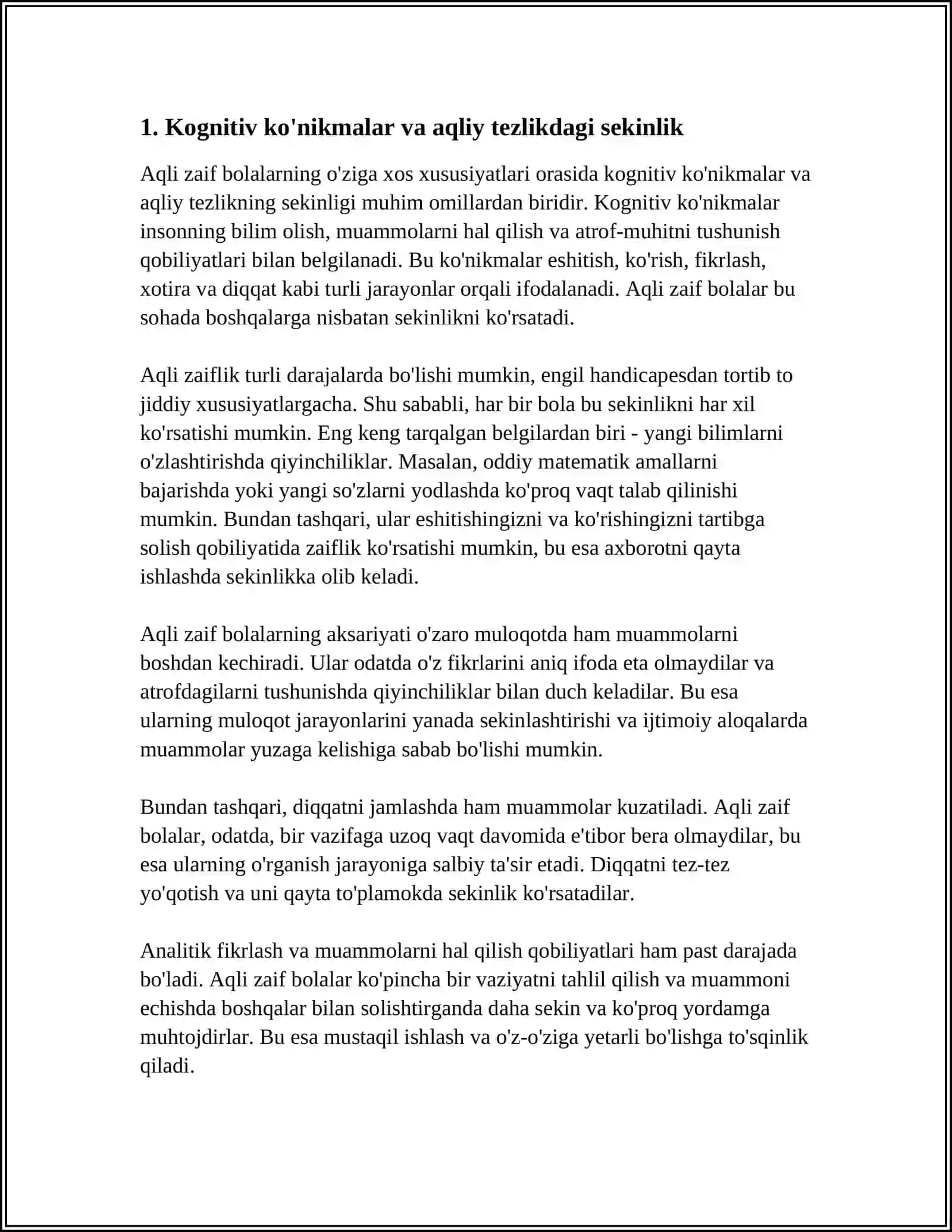 Aqli Zaif Bolalarning O'ziga Xos Xususiyatlari 3