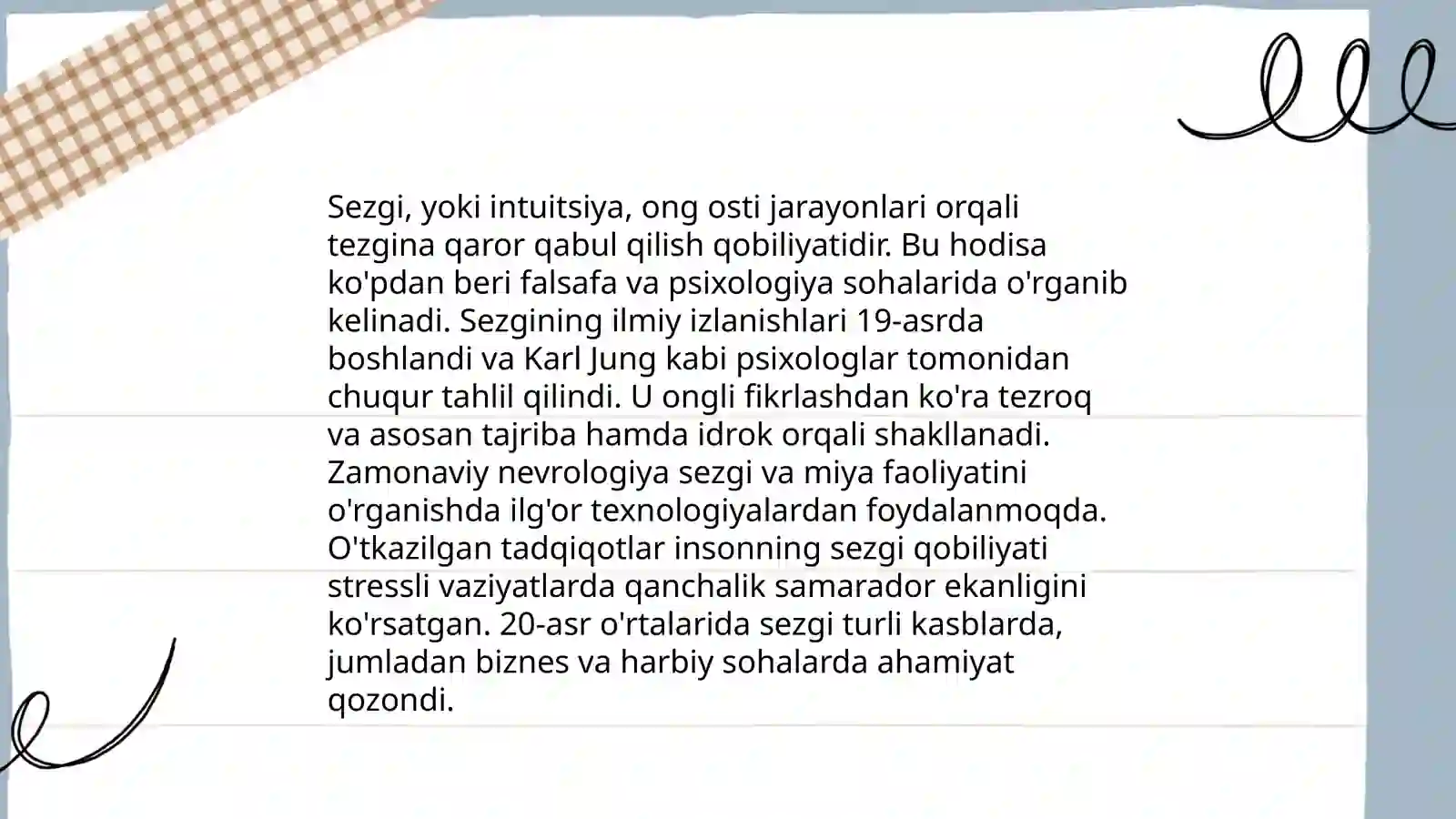 Sezgi va uning tarixi 3