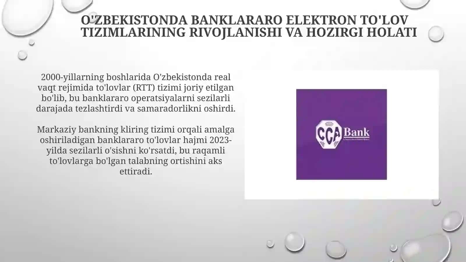 O'zbekiston Respublikasidagi banklararo elektron to'lov tizimlar 3