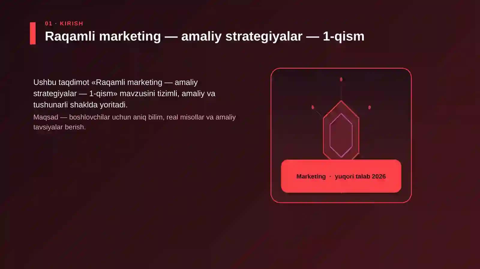 Raqamli marketing — amaliy strategiyalar — 1-qism 3