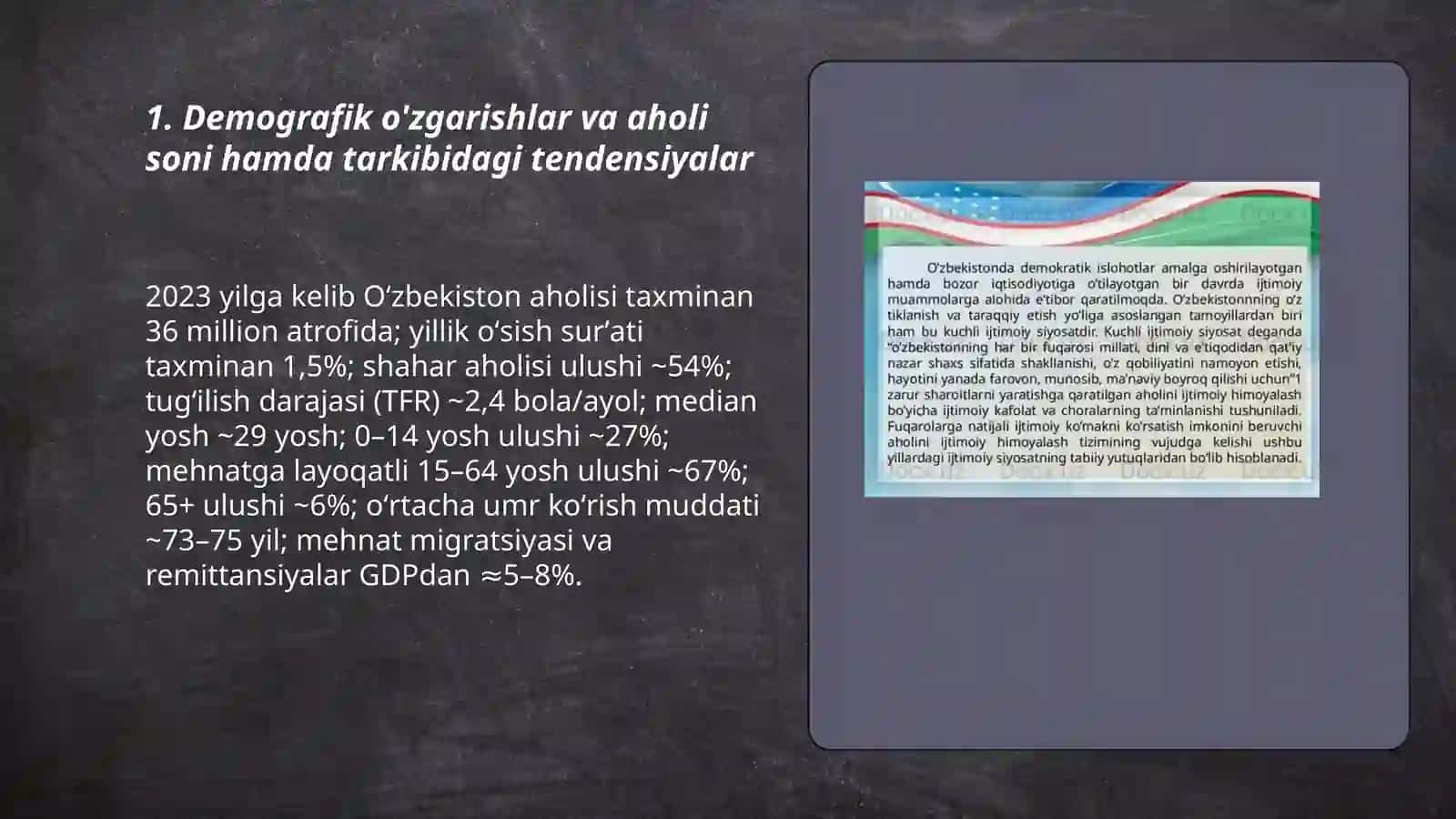 O'zbekiston Respublikasidagi Ijtimoiy o'zgarishlar 3