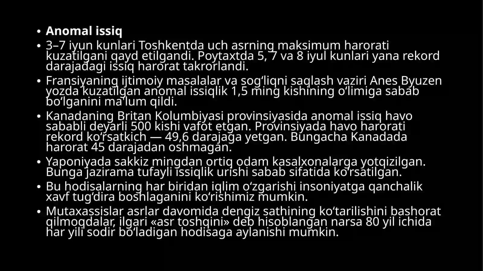 Iqlimo’zgarishigasababbo’ladiganissiqxonagazlarinio’rganish 3