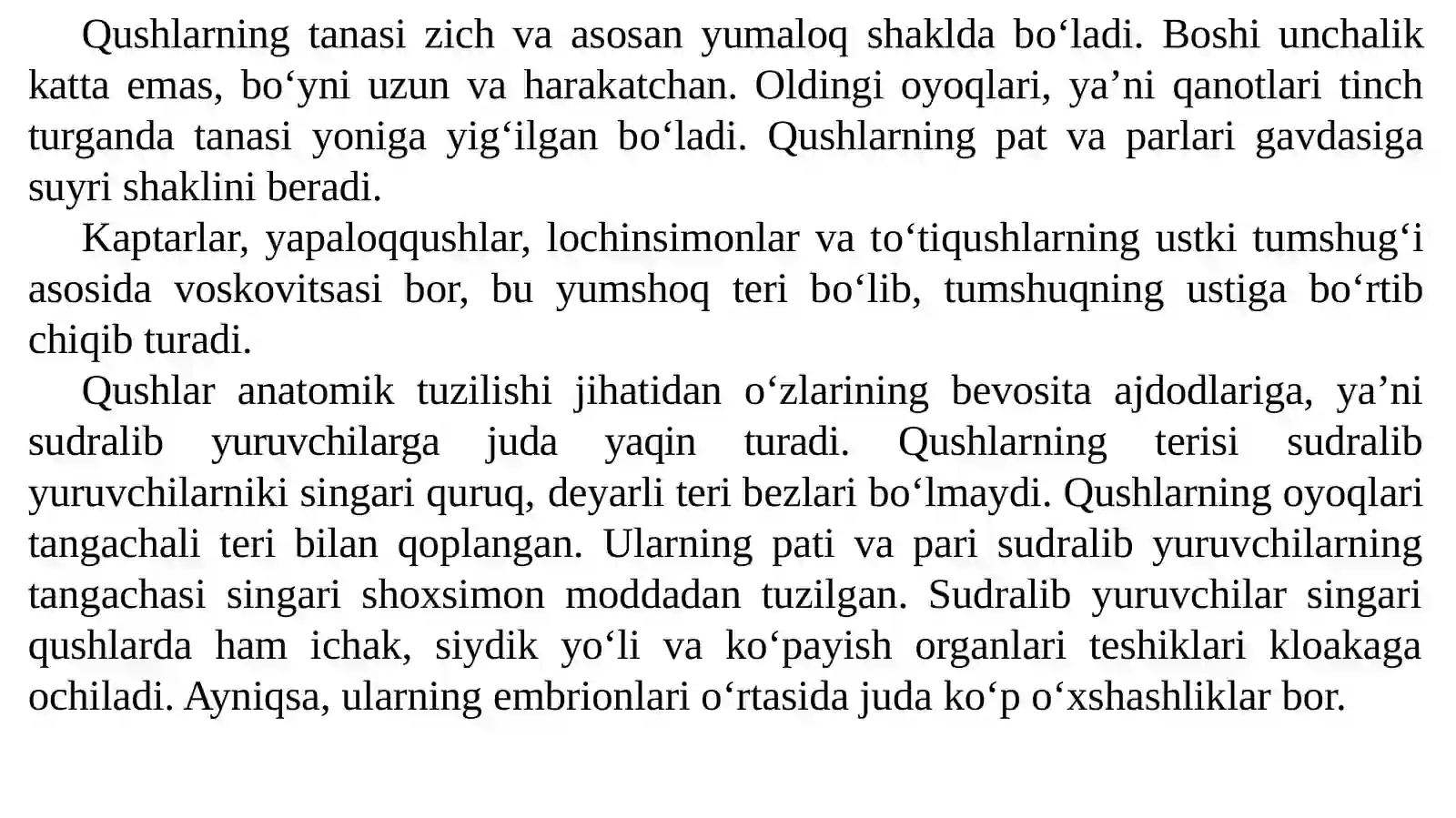 Qushlar sinfi 3