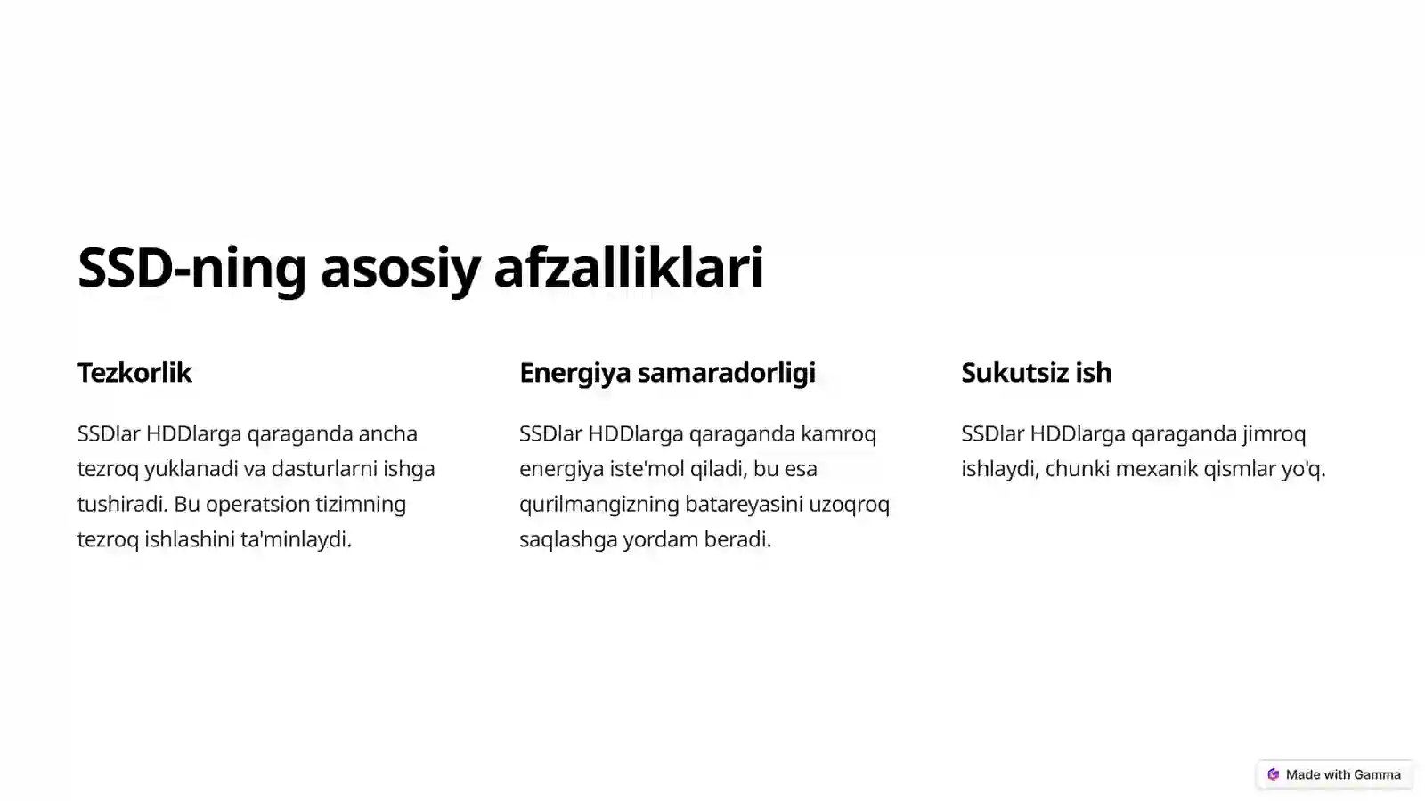 SSD xotirasi 3