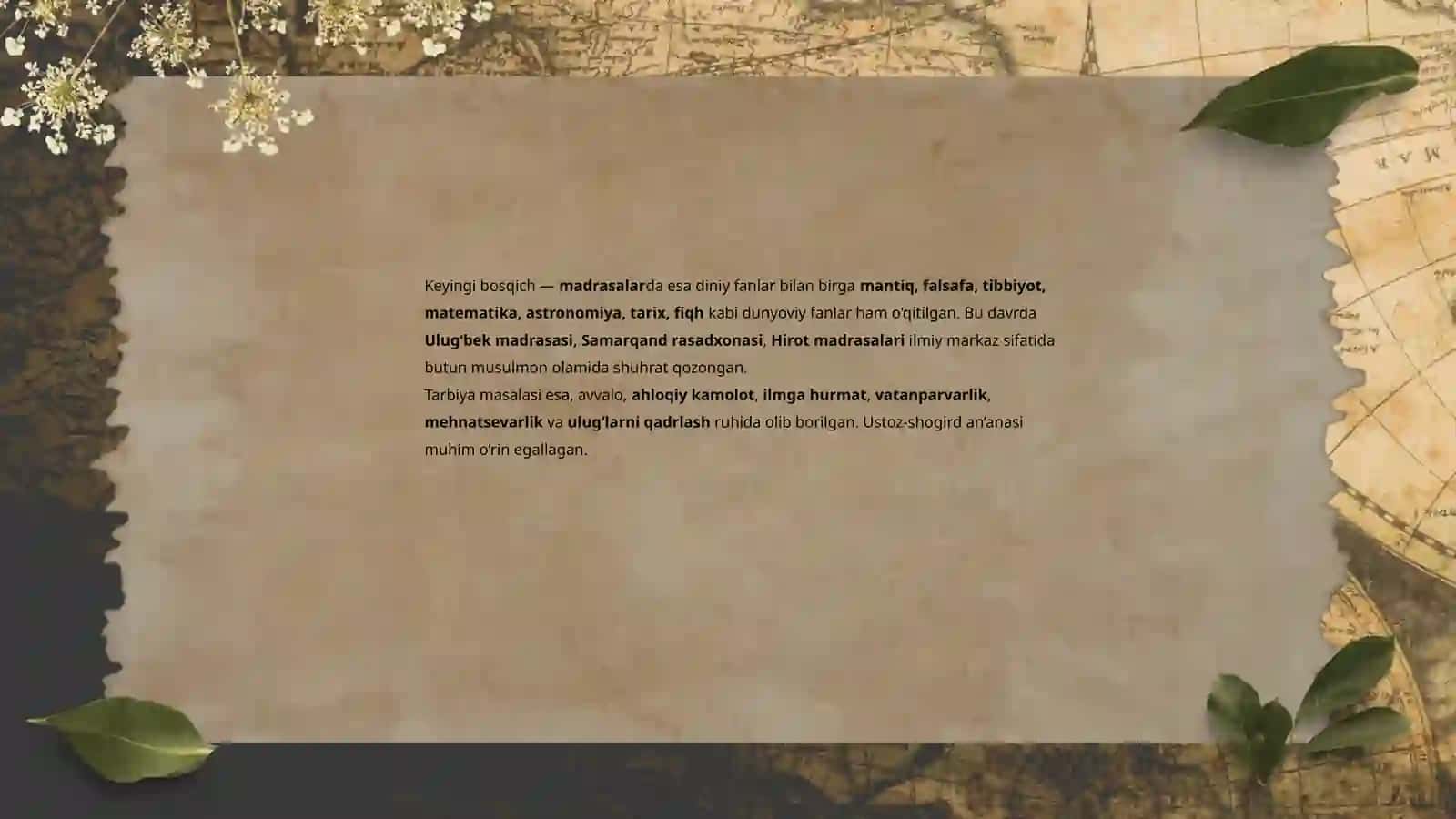 XIV asrdan XX asrning 90-yillarigacha bo'lgan davrda tarbiya,maktabva ta'lim tizimi 3