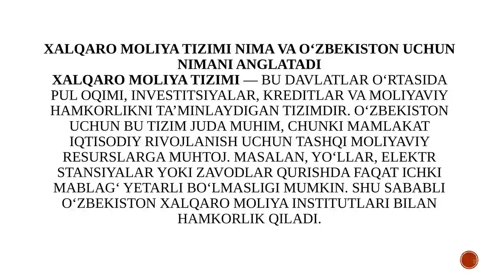 Xalqaro moliyaviy tizimi 3