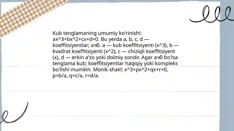Kub tenglama 3