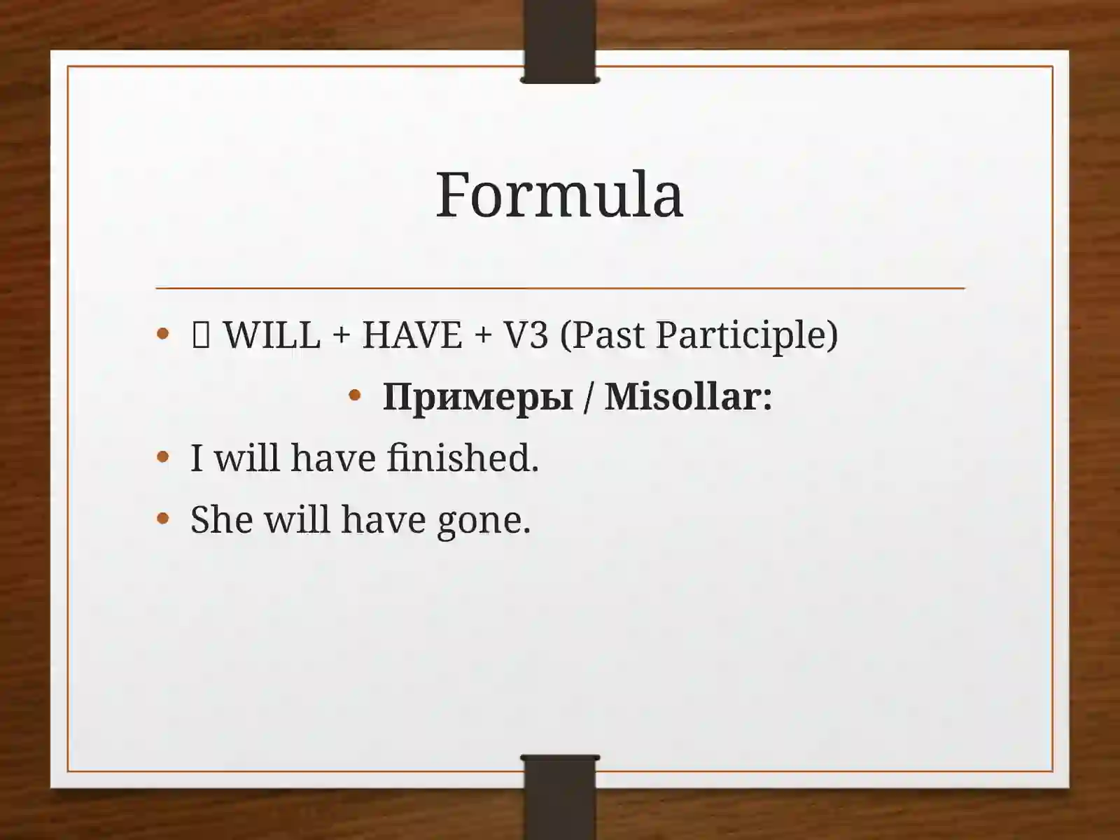 Future Perfect Tense 3