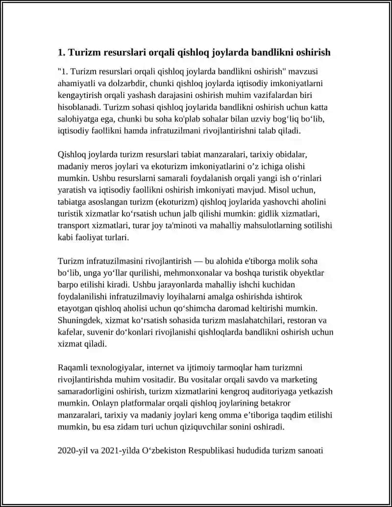 AHOLI BANDLIGINI OSHIRISHDA TURIZM RESURSLATINING IJTIMOIY ROLI 3