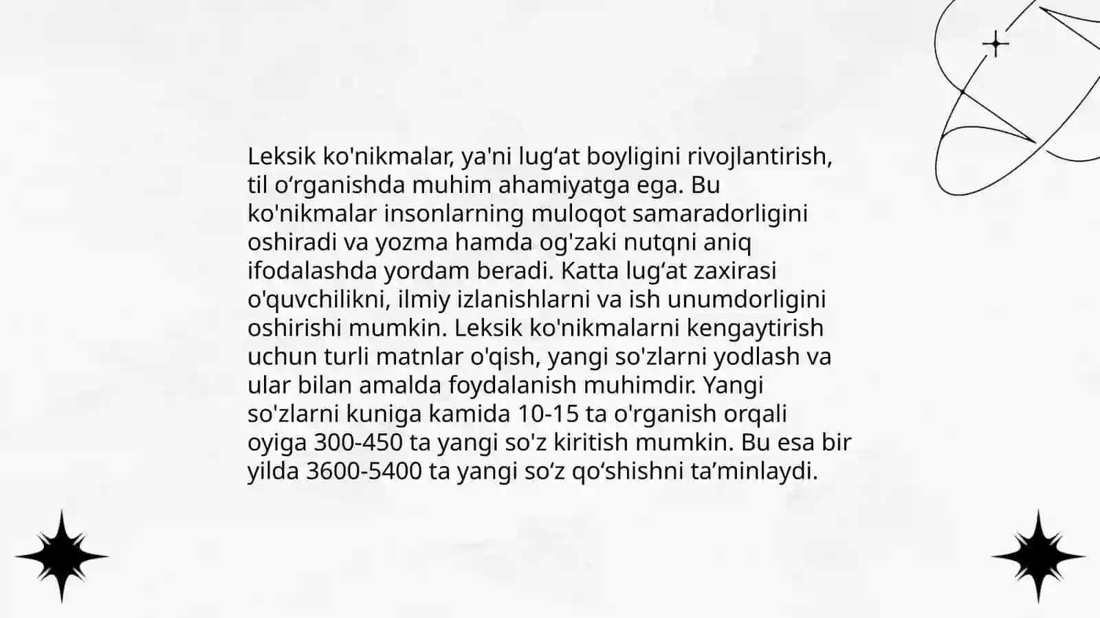 Leksik ko’nikma va mustahkamlash usullari malakalarni shakllantirish 3
