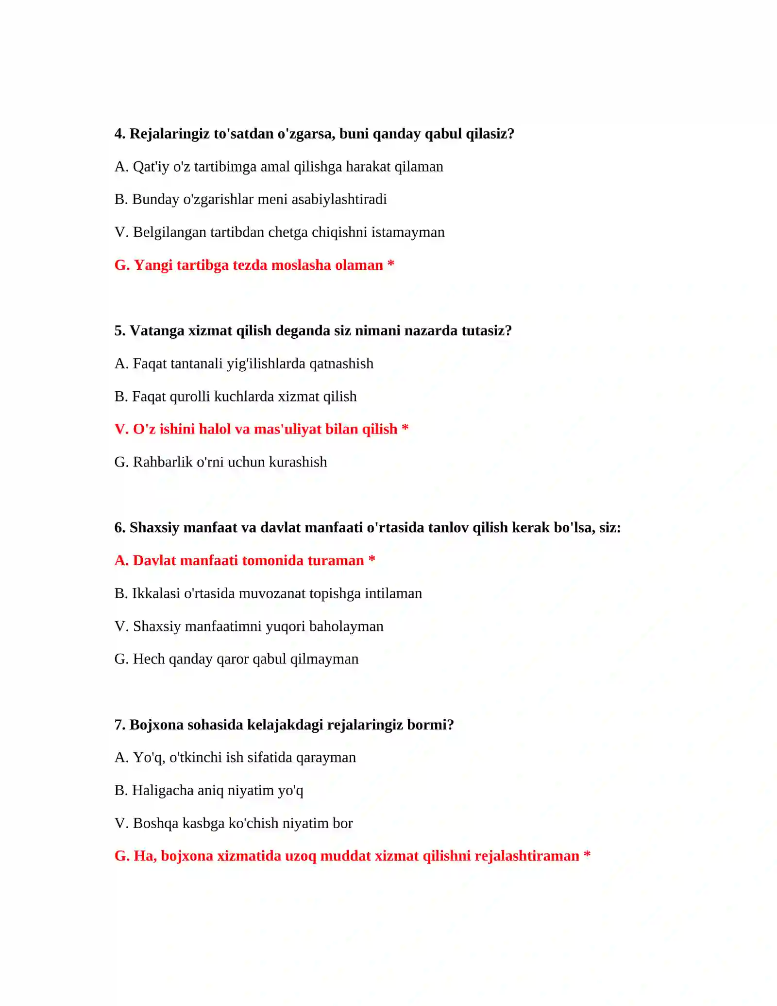 Bojxona qonunchiligi test savollari 3