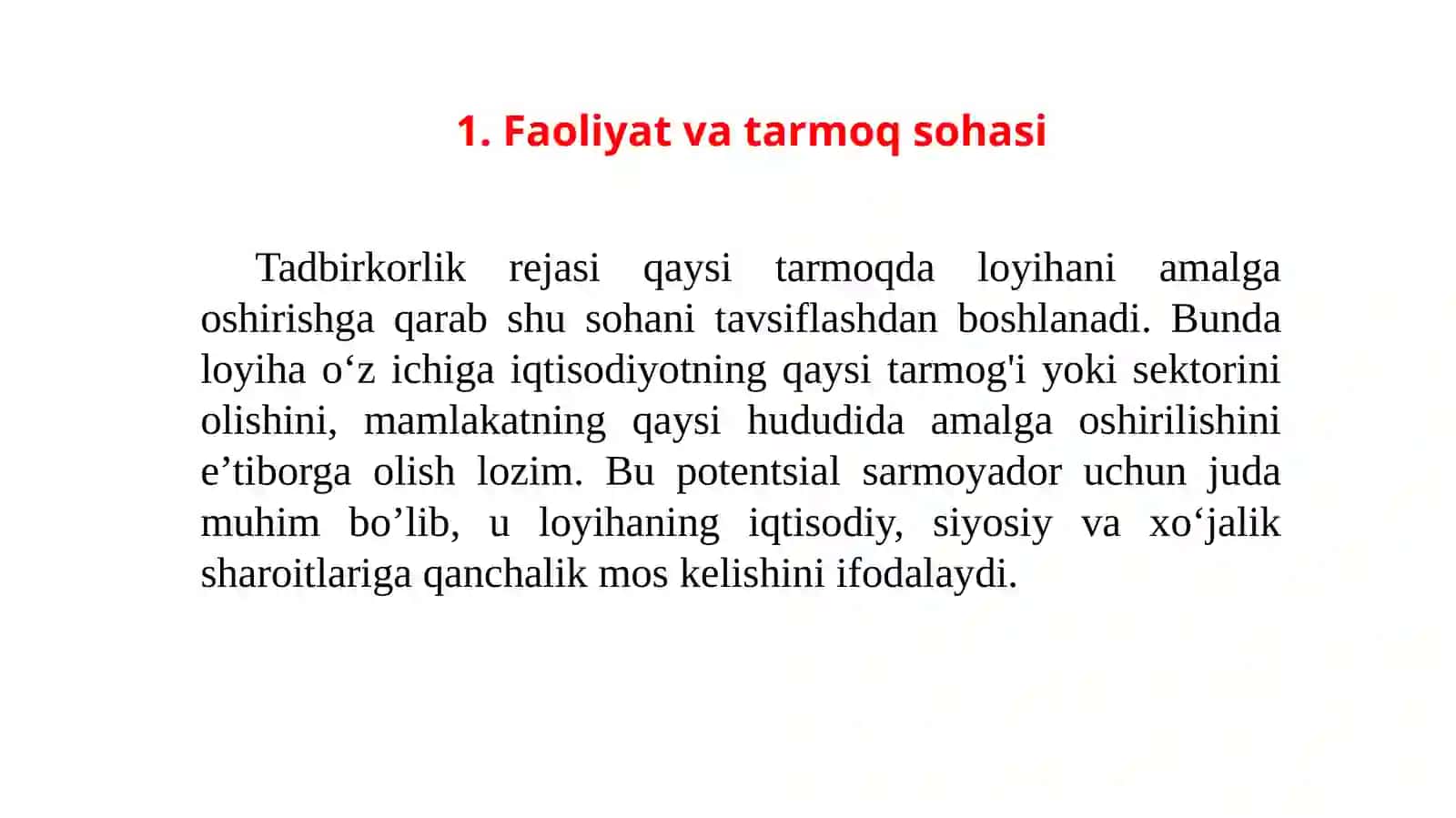 Tadbirkorlik sohasi, korxona turlari 3
