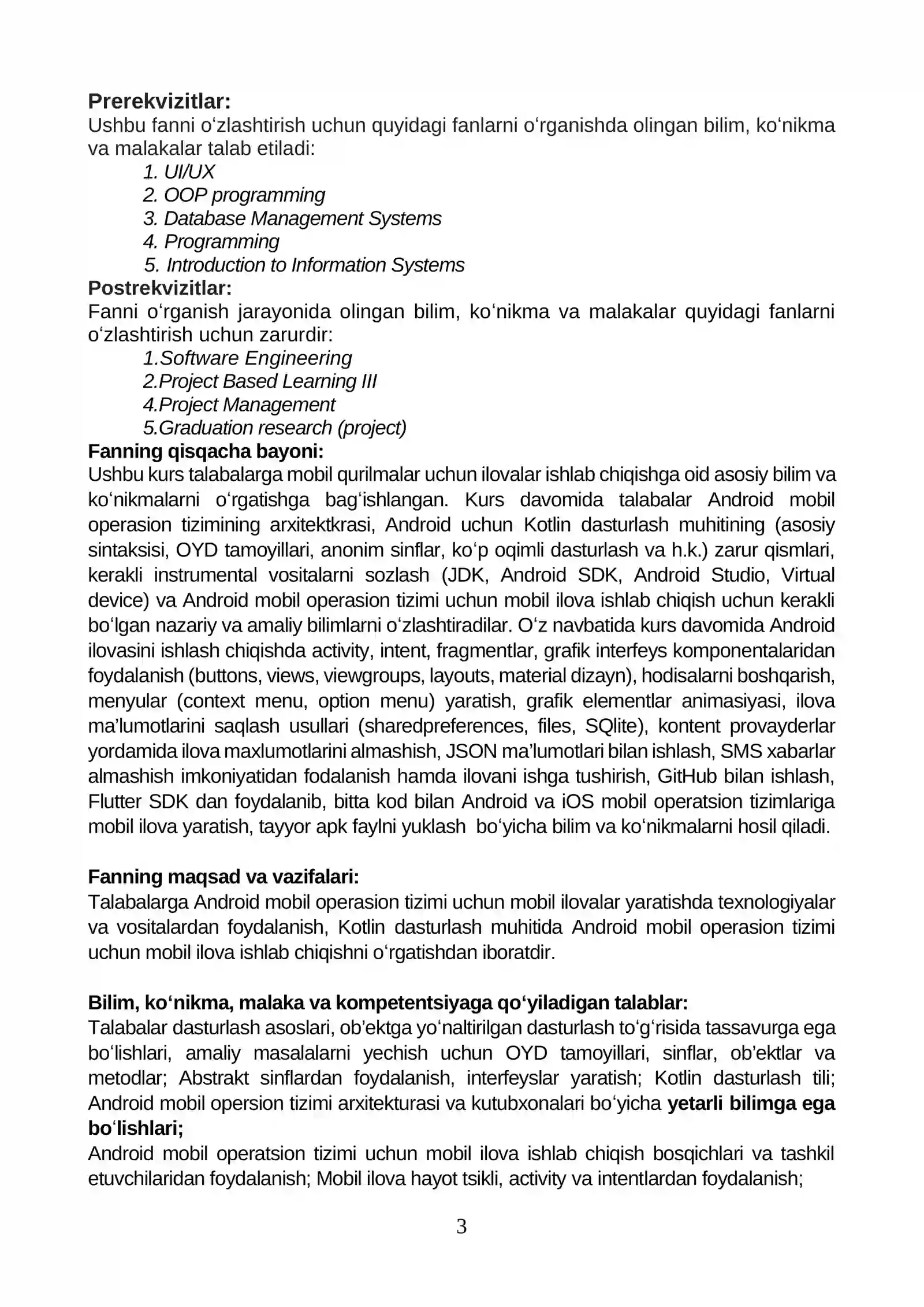 MOBILE APPLICATION DEVELOPMENT 3