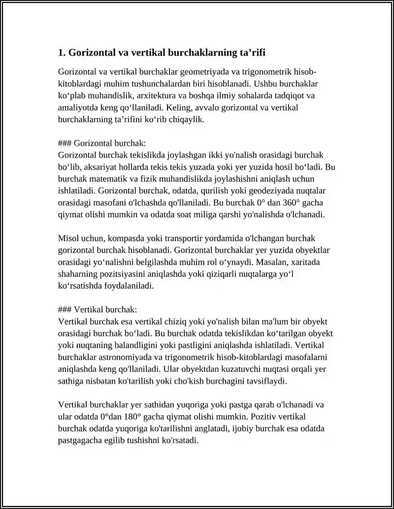 GORIZONTAL VA VERTIKAL BURCHAKLARNI OLCHASH 3