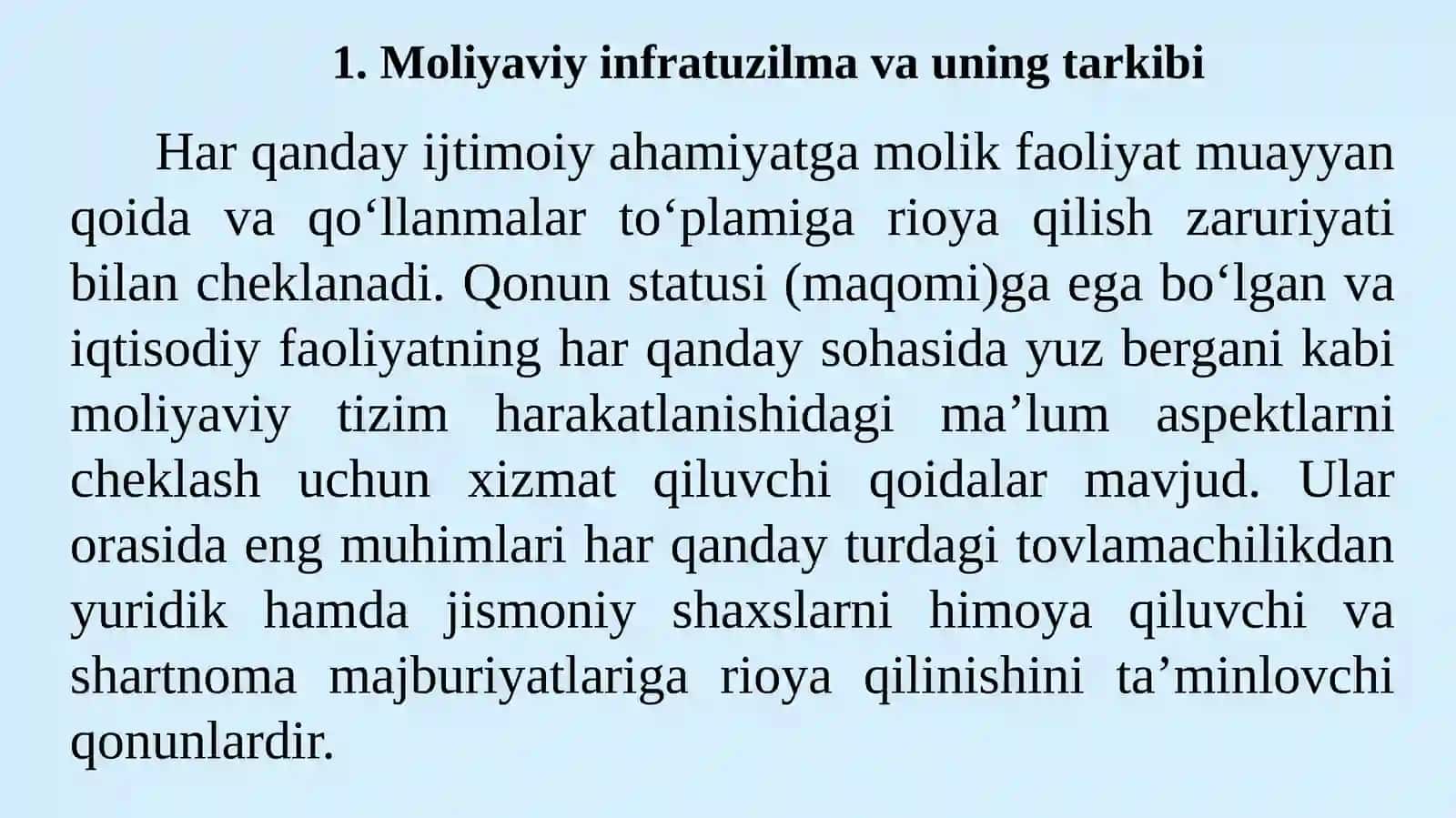 Moliyaviy institutlar va moliyaviy infratuzilma PPT (31 slayd) | Markaziy bank va xalqaro moliya prezentatsiya 3