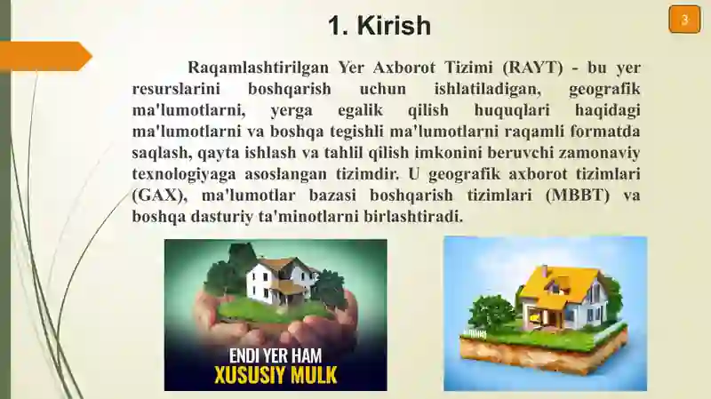 Raqamlashtirilgan yer axborot tizimi 3