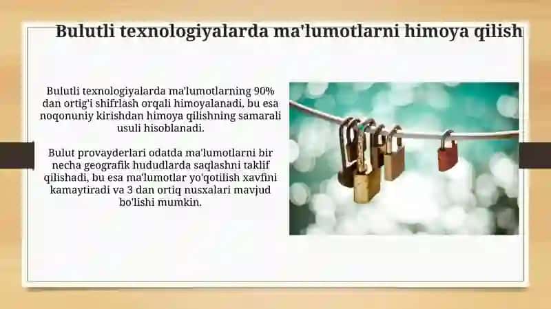 Ma'lumotlarni himoya qilish:xavfsizlik va shifrlash usullari 3