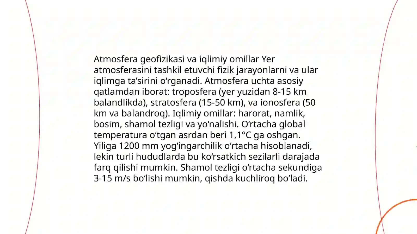 Atmosfera geofizikasi iqlimiy omillar, sirkulyatsion jarayonlar, silkon va antisiklonlar va geokimyosi tahlili 3