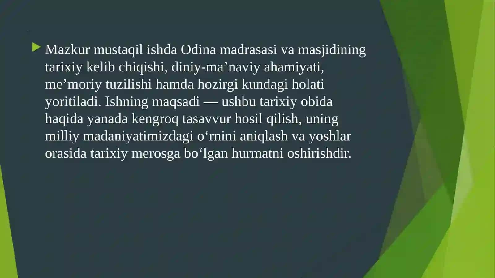 Odina madrasasi va masjidi 3