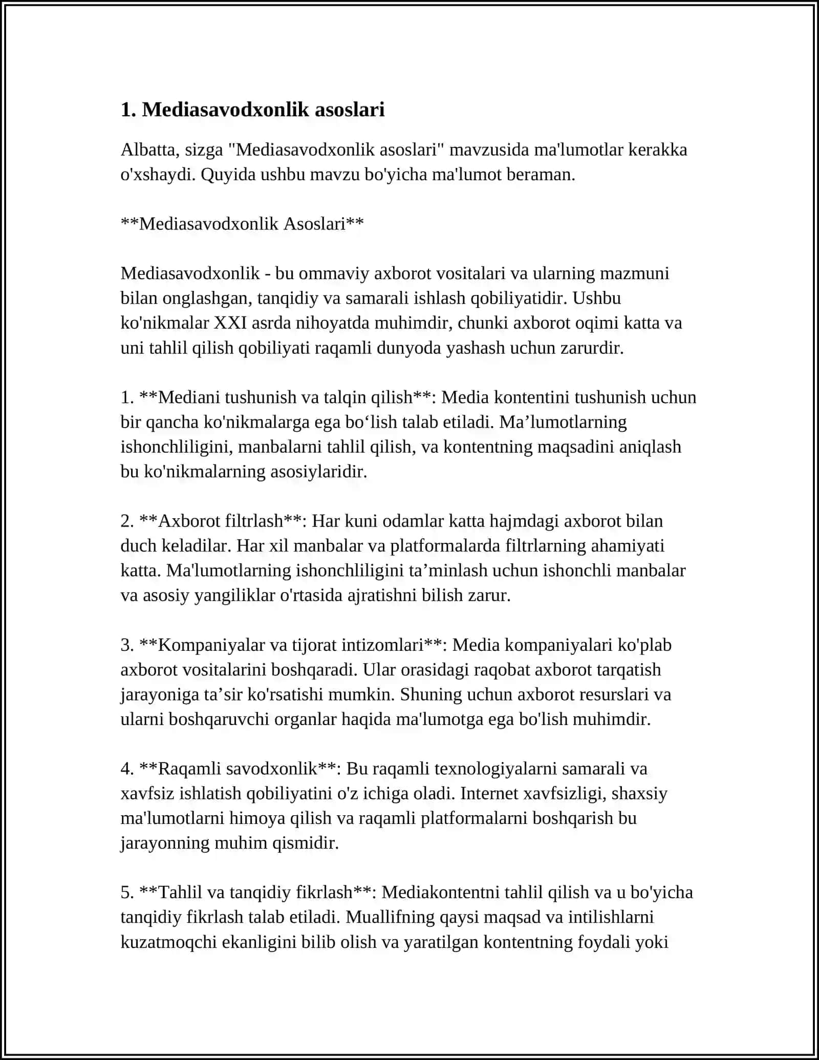 MEDIASAVODHONLIKNI QANDAY OSHIRISH MUMKIN 3