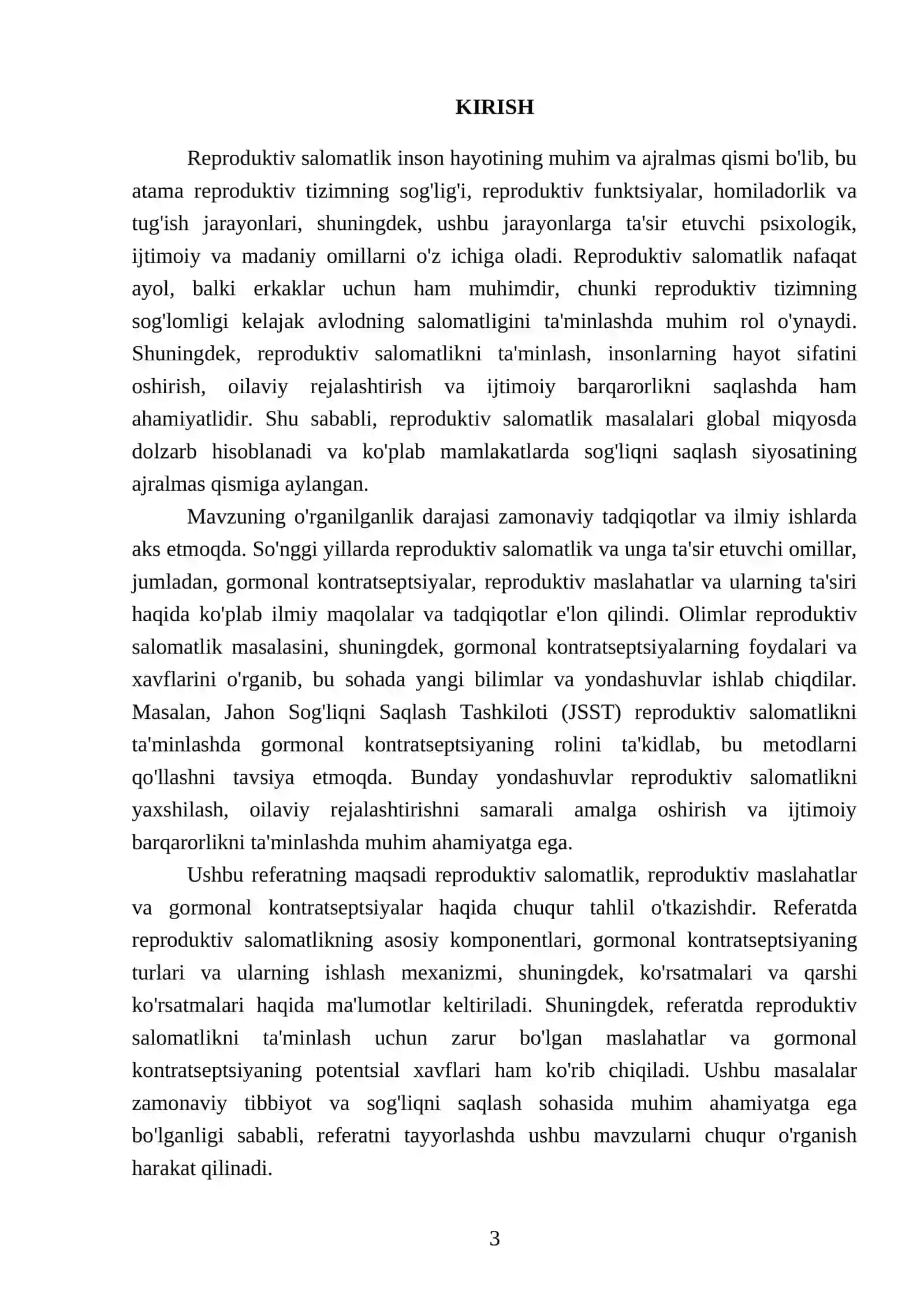 Reproductive salomatlik, Reproductive maslahatlar, Hormonal contraceptives, Ko'rsatma va qarshi ko'rsatma 3