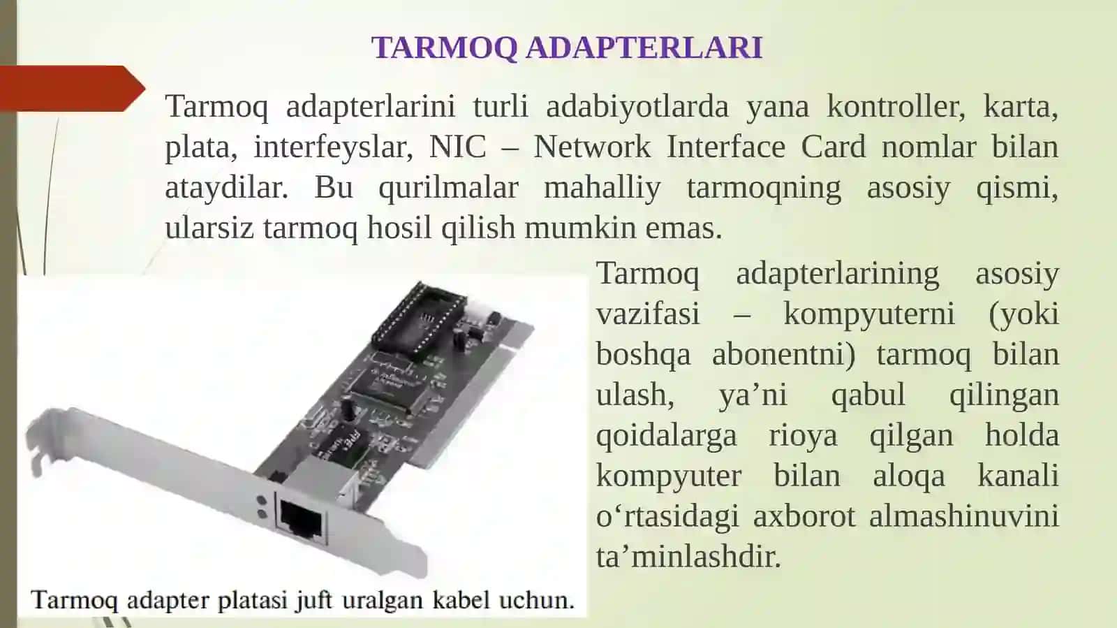 KOMPYUTER TARMOQLARINING APARAT TAMINOTI 3