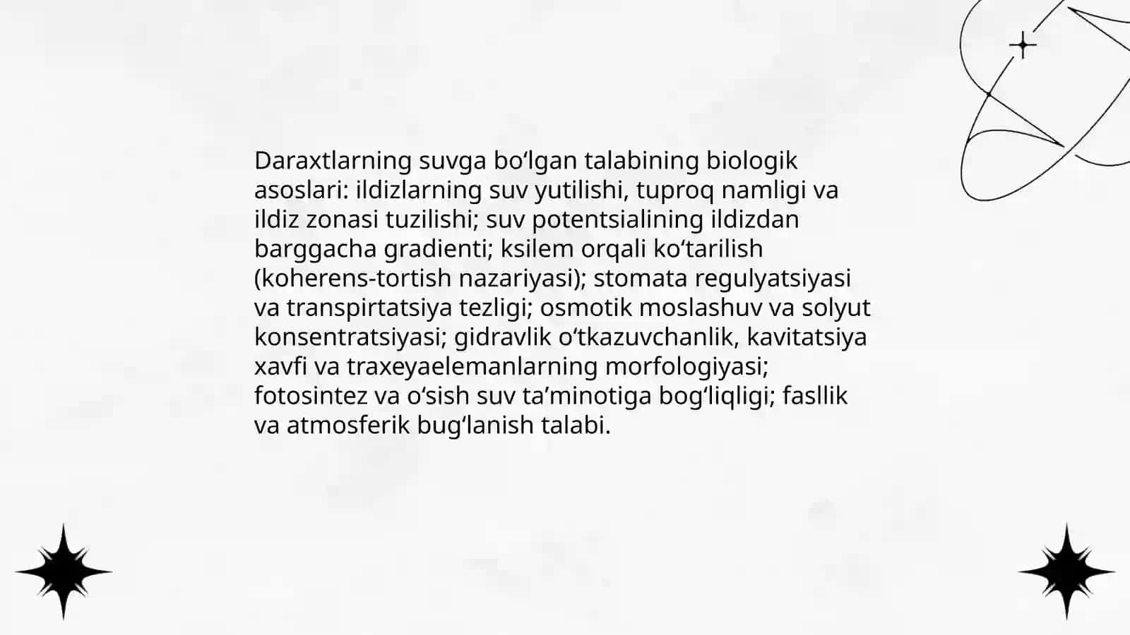 Daraxtlarning suvga boʻlgan talabining biologik asoslari 3