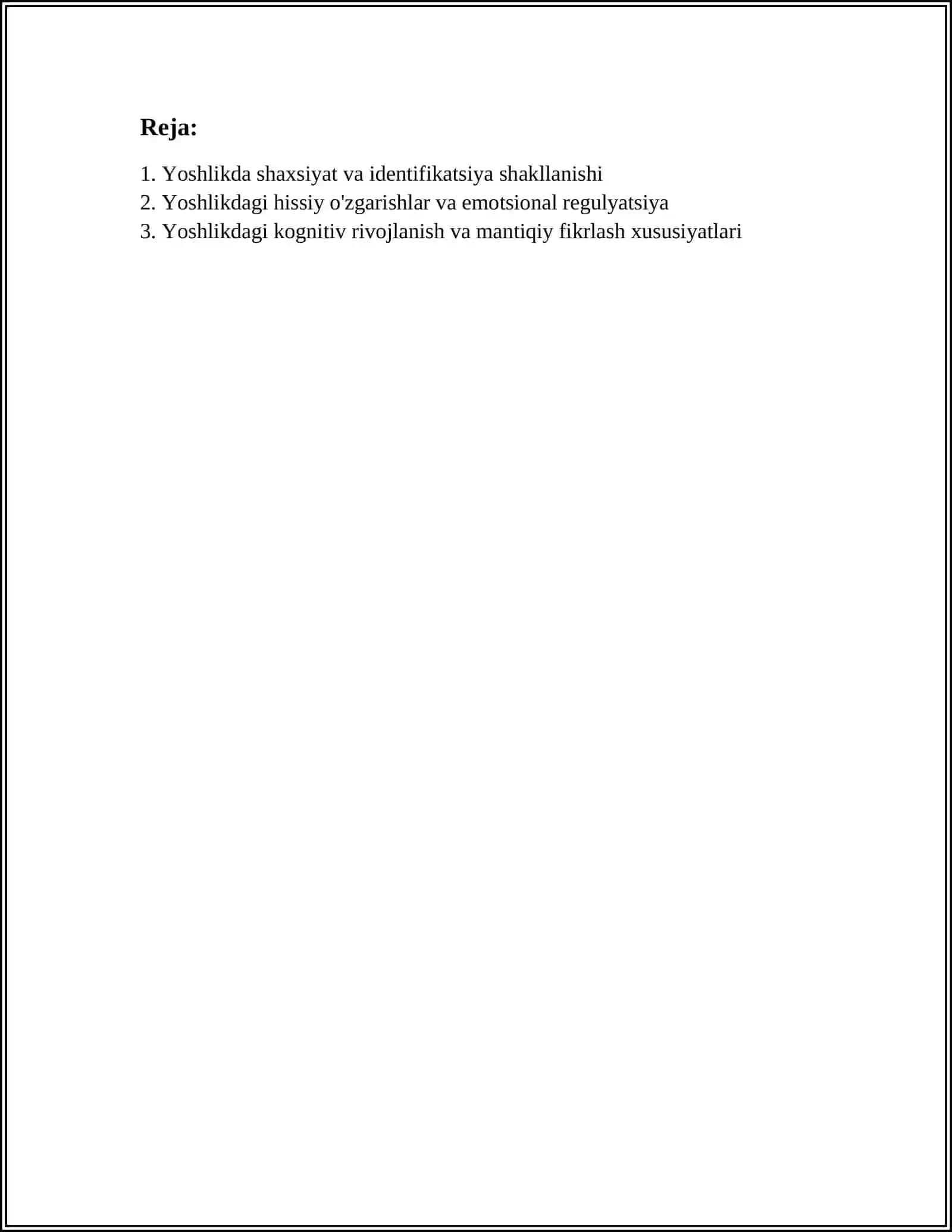 YOSHLIK, YETUKLIK VA KEKSALIK DAVRINING PSIXOLOGIK XUSUSIYATLARI 3