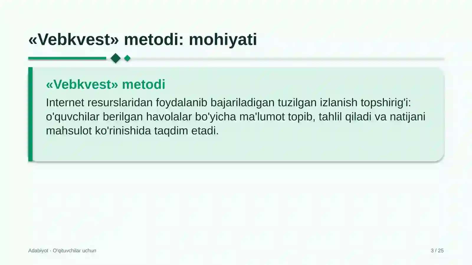adabiyot darslarida vebkvest metodidan foydalanish 5737 3