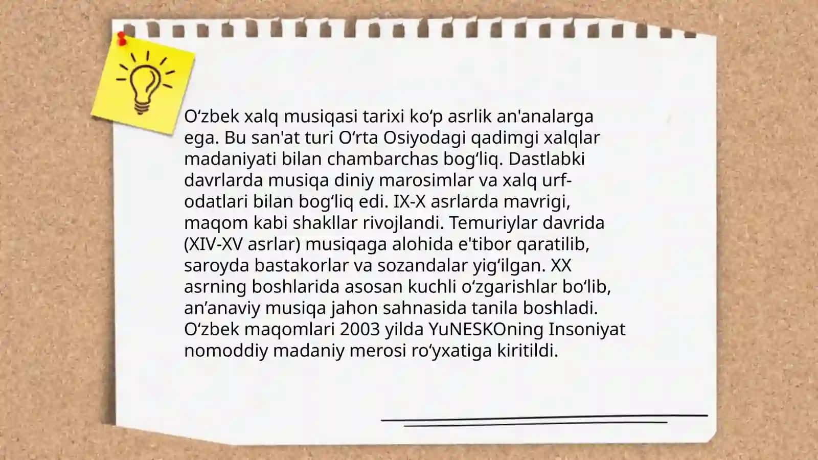 O’zbek xalq musiqa ijodining nazariy, amaliy tarixiy ahamiyati 3