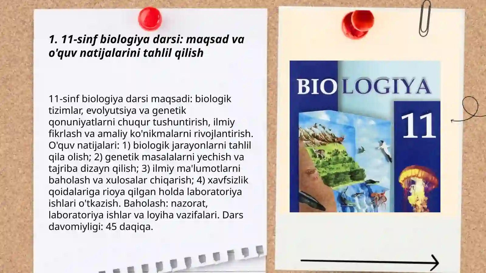 Biologiya (11-sinf) dars tahlili 3