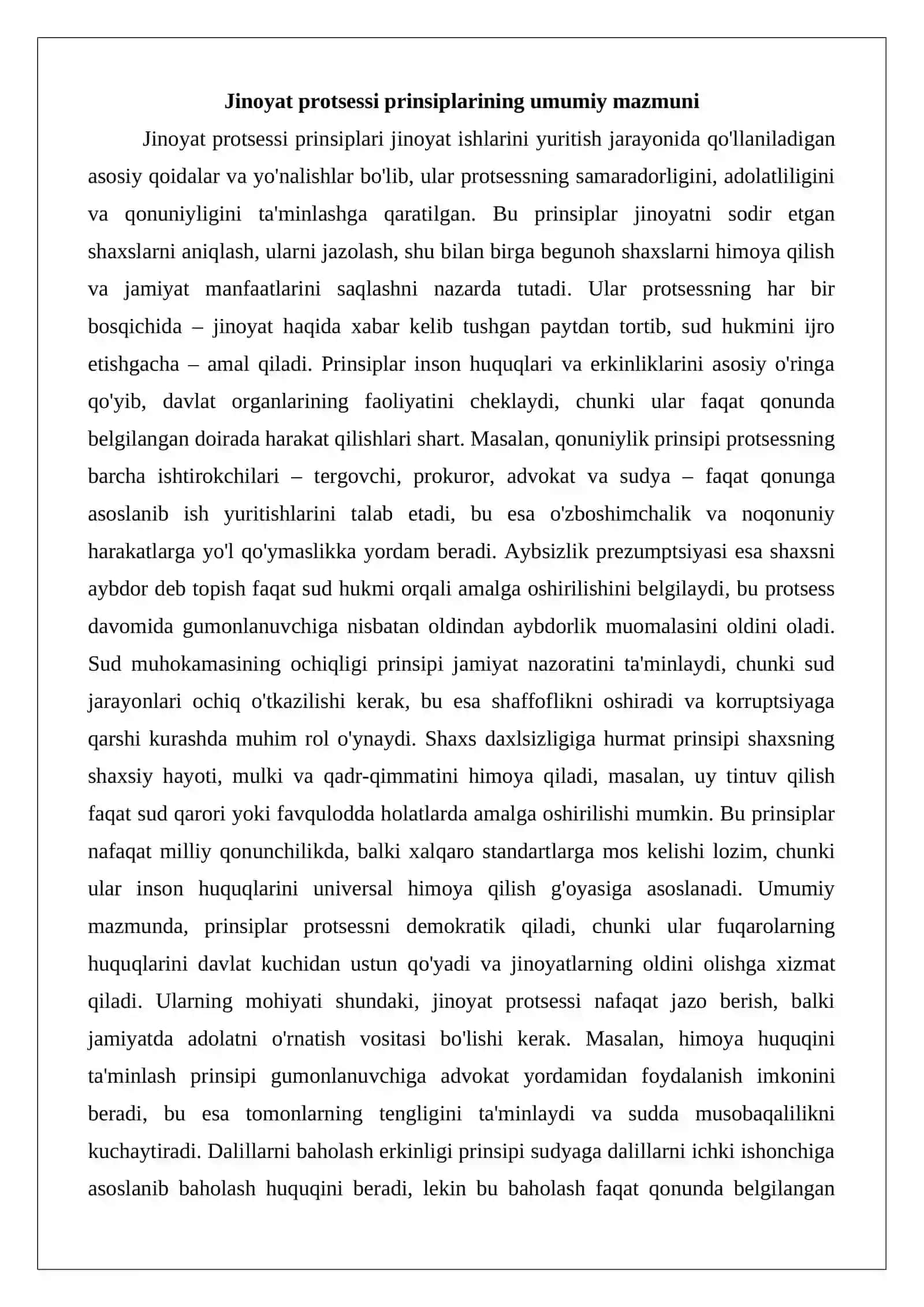 Jinoyat protsessi printsiplari va ularning axamiyati 3