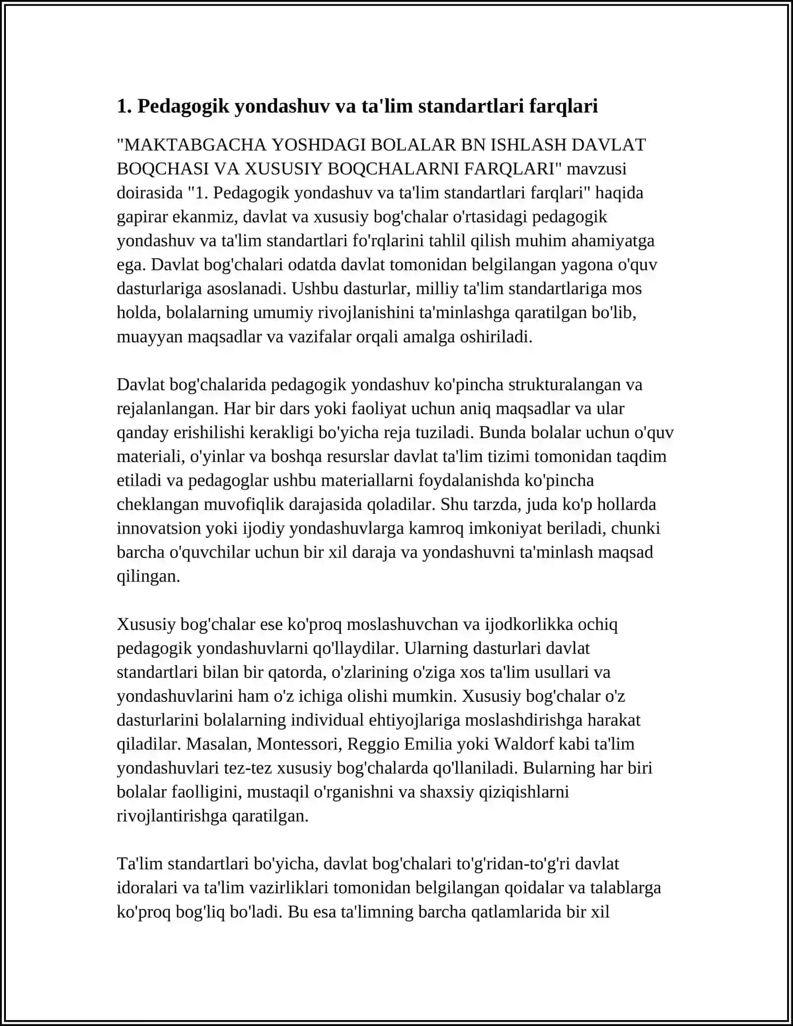 MAKTABGACHA YOSHDAGI BOLALAR BN ISHLASH DAVLAT BOQCHASI VA XUSUSIY BOQCHALARNI FARQLARI 3