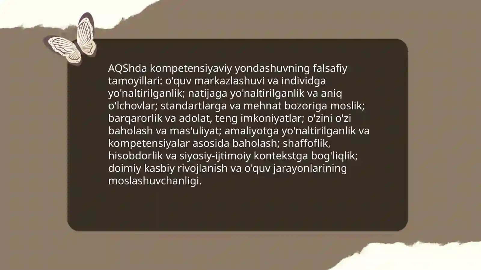 AQShda kompetensiyaviy yondashuvning falsafiy asoslari va uning global maqsadi, vazifalari, tashkiliy tizimi 3