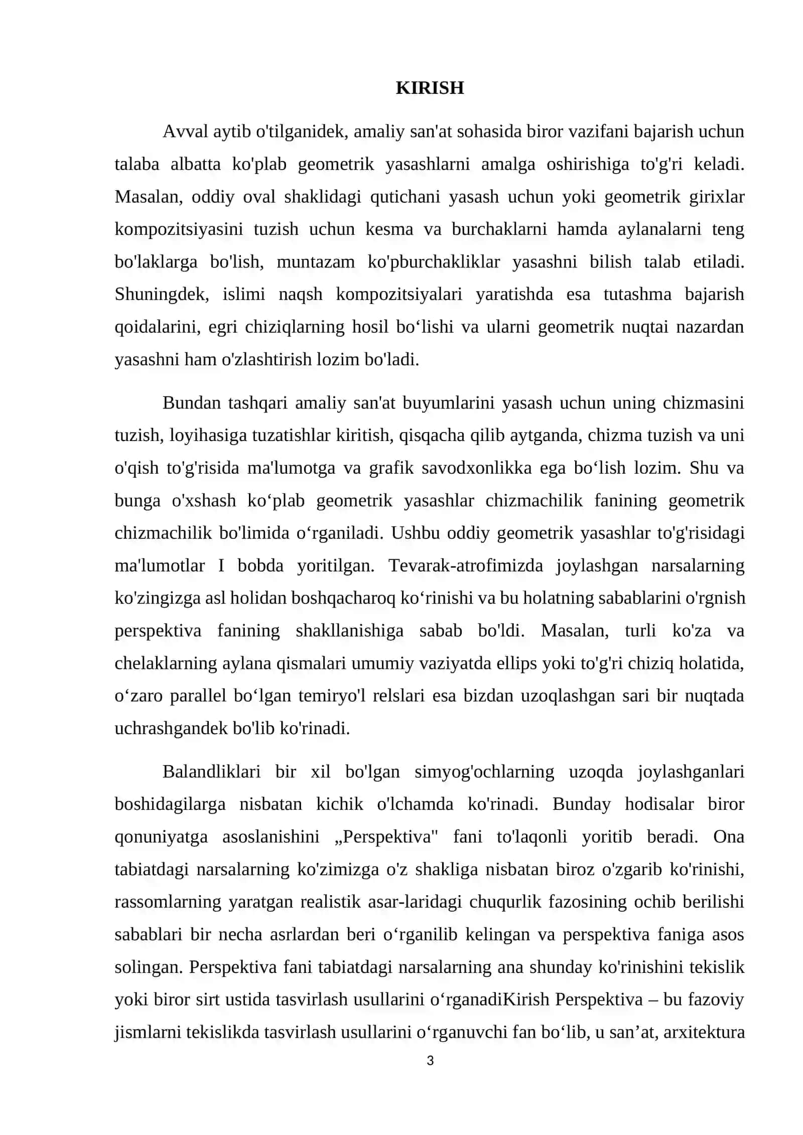 Perspektiva fanining maqsadi va vazifalari 3