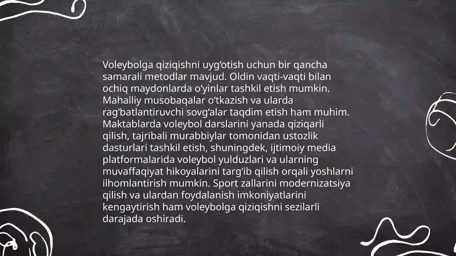 Voleybol sport tògaragiga òquvchilarni tanlash usullari,metodlar va ular bilan mashğulot òtkazish metodikasi 3