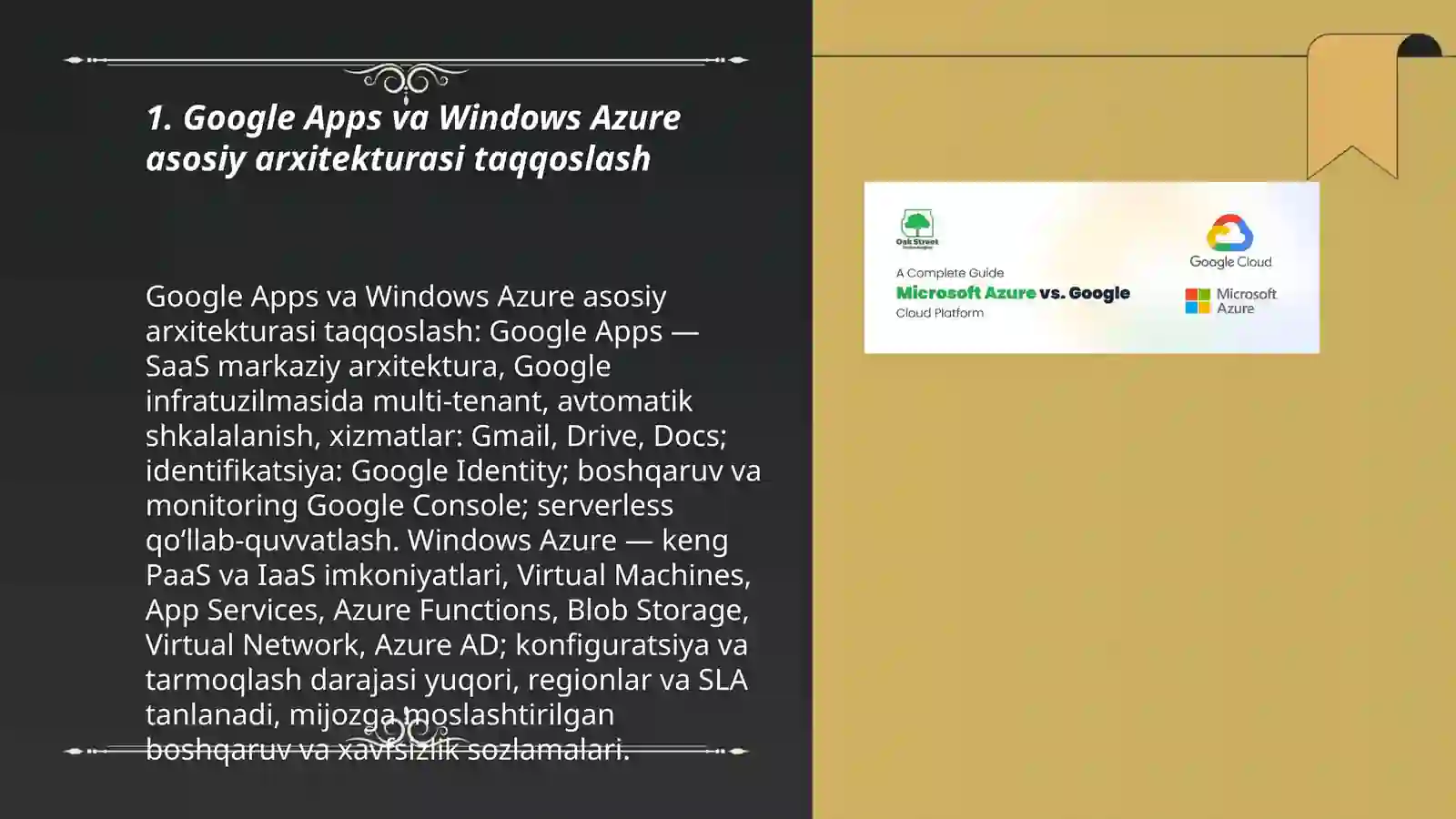Google Apps Windows Azure asosiy platformalari 3