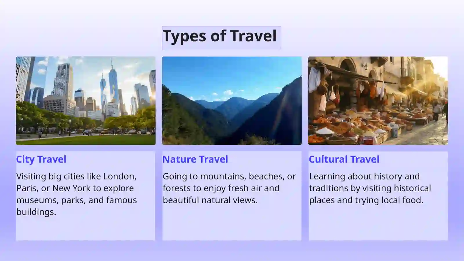 Talking About Travel Experiences 3