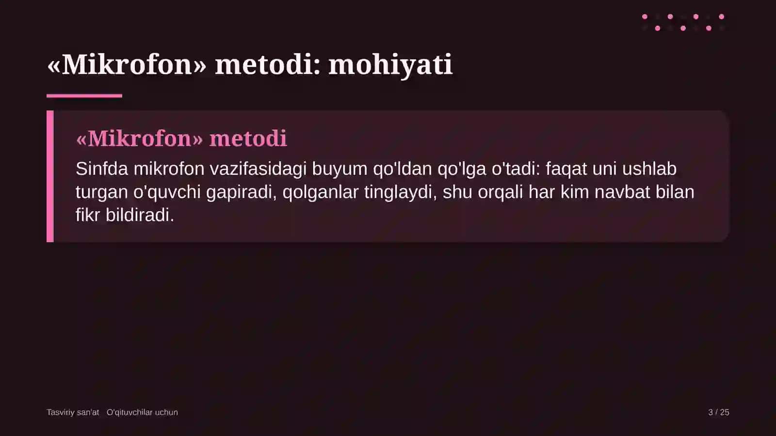 tasviriy san'at darslarida mikrofon metodidan foydalanish 7523 3