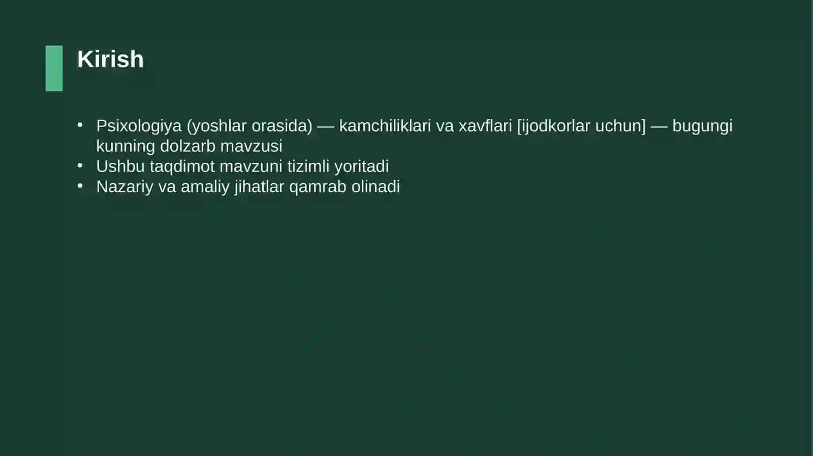 Psixologiya (yoshlar orasida) — kamchiliklari va xavflari [ijodkorlar uchun] 3