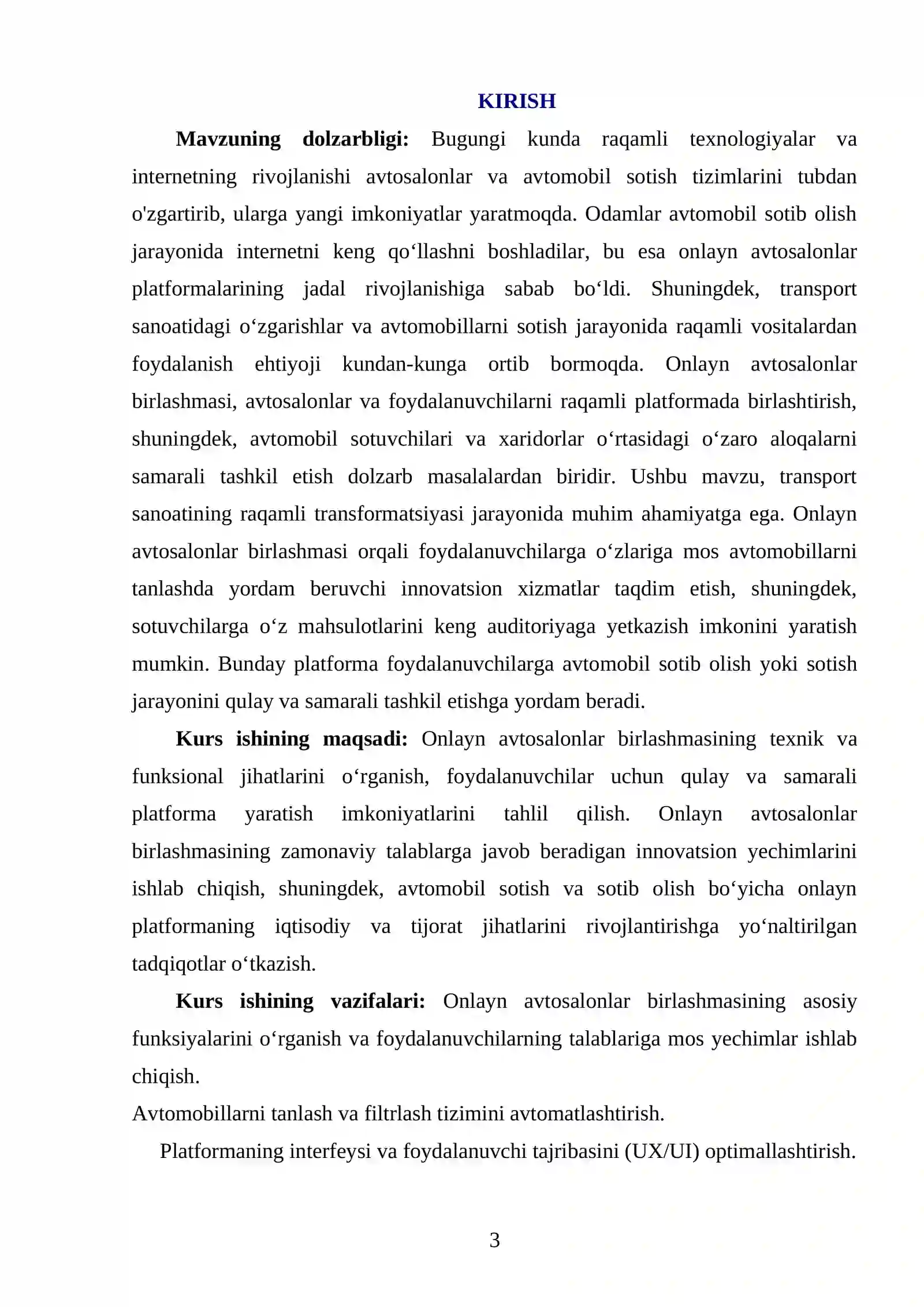 ONLINE AVTOSALONLAR BIRLASHMASI WEB SAYTINI YARATISH 3