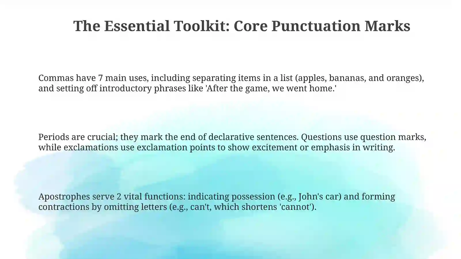 Punctuation rules 3