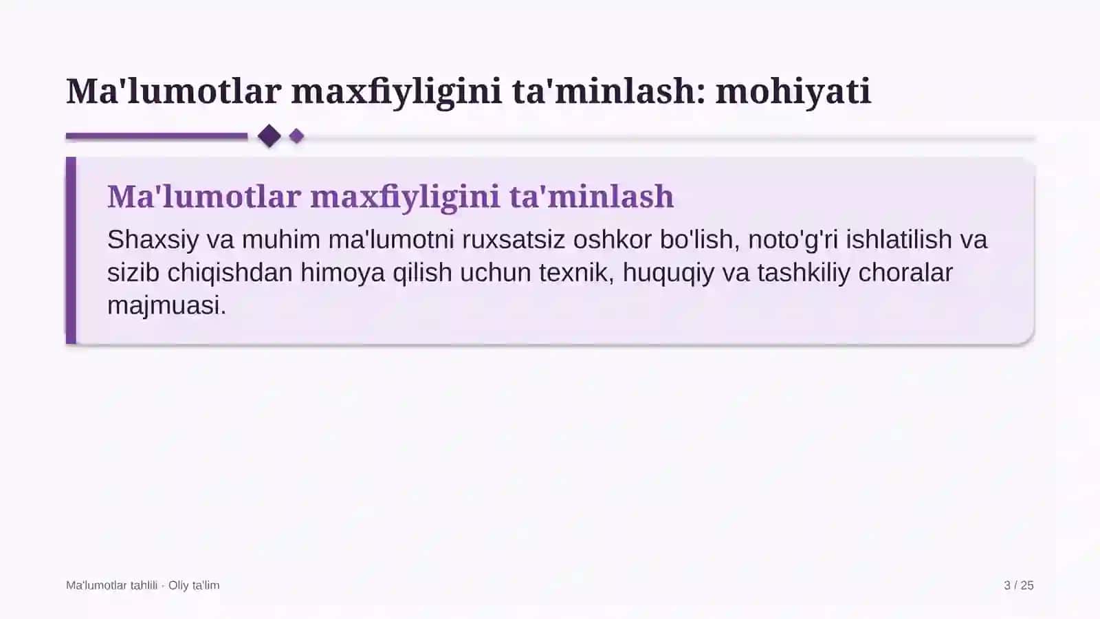bandlikka ko'maklashish markazlarida ma'lumotlar bilan ishlashda maxfiylikni ta'minlash 2963 3