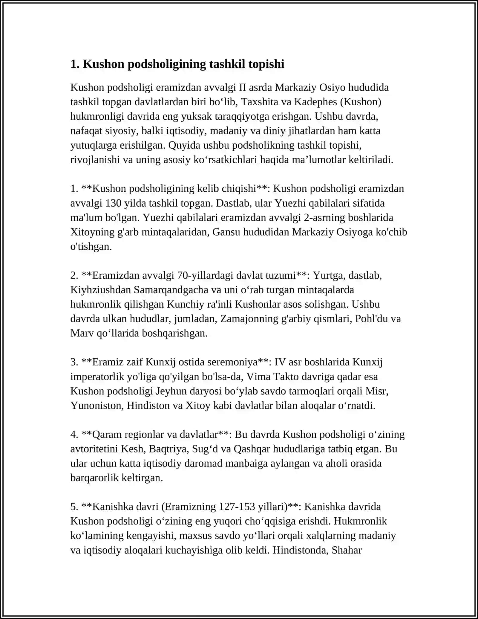 KUSHON PODSHOLIGI DAVRIDA IJTIMOIY-IQTISODIY VA MADANIY-MA'NAVIY HAYOT 3